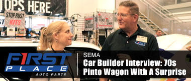 SEMA 2022 Car tours with Dave | This 70's Pinto Wagon has a Surprise Under the Hood!
