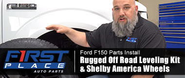 Ford F150 Rugged Off Road Leveling Kit install + NEW Carroll Shelby WHEELS!