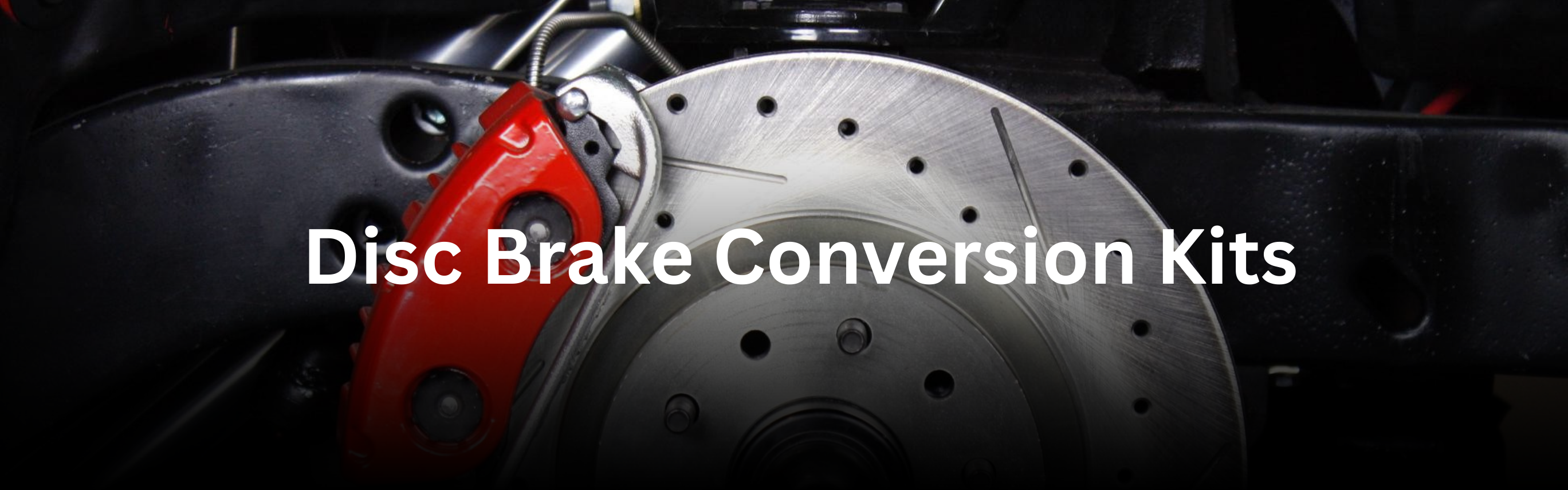 Drilled and slotted disc brake kit