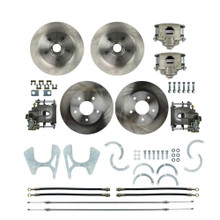The Right Stuff 73-87 C10 Rear Disc Brake Conversion Kit w/Matching Front Rotors & Calipers - (T73DC05-P)