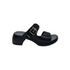 Key Features (Shared):
? Upper: Black synthetic with wide toe strap and instep strap featuring silver buckle and metallic loop
? Detail: Branded AMORI tag on side; dark gray cushioned footbed for tonal contrast
? Closure: Slip-on design with adjustable buckle hardware
?️ Insole: Cushioned footbed for ergonomic comfort
? Outsole: Solid black sole with moderate chunky heel and textured bottom for grip
? Height: Mid elevation for added lift and structured styling
? Style: Women’s sandal for casual, office, or dressy occasions Key Features (Shared):
? Upper: Black synthetic with wide toe strap and instep strap featuring silver buckle and metallic loop
? Detail: Branded AMORI tag on side; dark gray cushioned footbed for tonal contrast
? Closure: Slip-on design with adjustable buckle hardware
?️ Insole: Cushioned footbed for ergonomic comfort
? Outsole: Solid black sole with moderate chunky heel and textured bottom for grip
? Height: Mid elevation for added lift and structured styling
? Style: Women’s sandal for casual, office, or dressy occasions