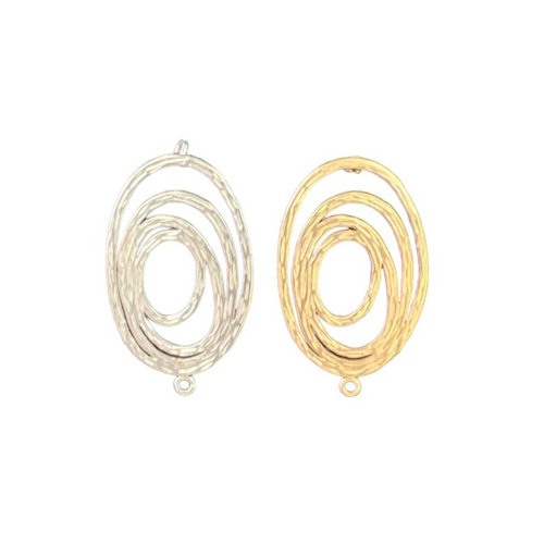 37mm x 23mm Textured Circular Connector (each)