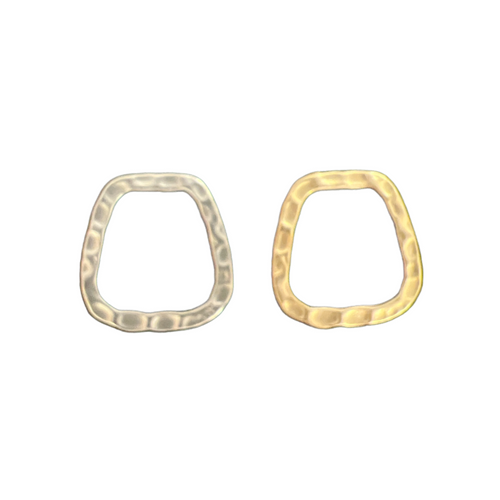 20x21mm Flat Textured Trapezoid Ring (each)