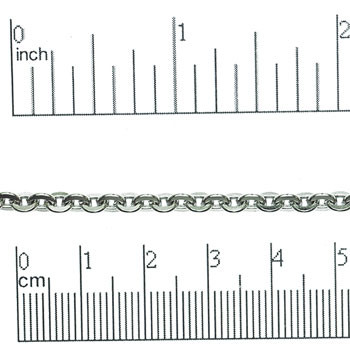 CH129 - 4.75mm x 4mm Hammered Flat Wire Cable Chain, Stainless Steel (Per Foot)