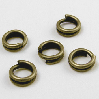 5mm Split Ring, Antique Brass Plated (pkg of 50)