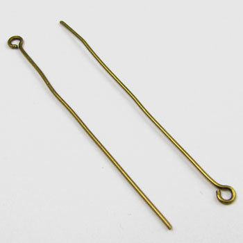 2 in. Eyepin, 20 gauge, Antique Brass Plated (pkg of 50)