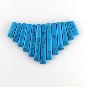 Turquoise Howlite Gemstone Collar (13 pieces)