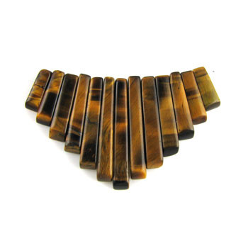 Yellow Tiger Eye Gemstone Collar (13 pieces)