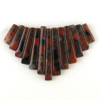 Poppy Jasper Gemstone Collar (13 pieces)