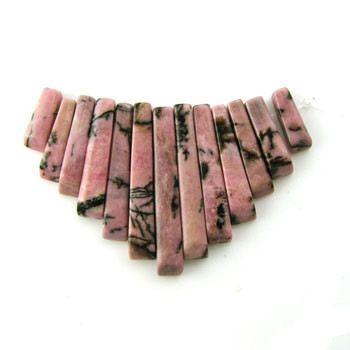 Rhodonite Gemstone Collar (13 pieces)