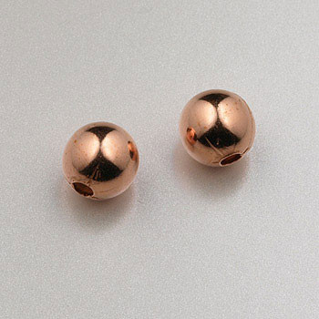 COP0004 - 5mm Round Beads, Solid Copper (pkg of 100)