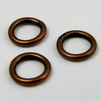 6mm Closed Jump Ring, Antique Copper Plated (pkg of 50)