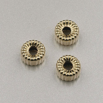 4mm Corrugated Tire Rondelle 14kt Gold Filled (pkg of 10)