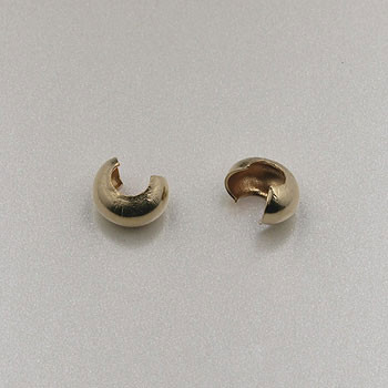 4mm Crimp Covers 14kt Gold Filled (pkg of 20)