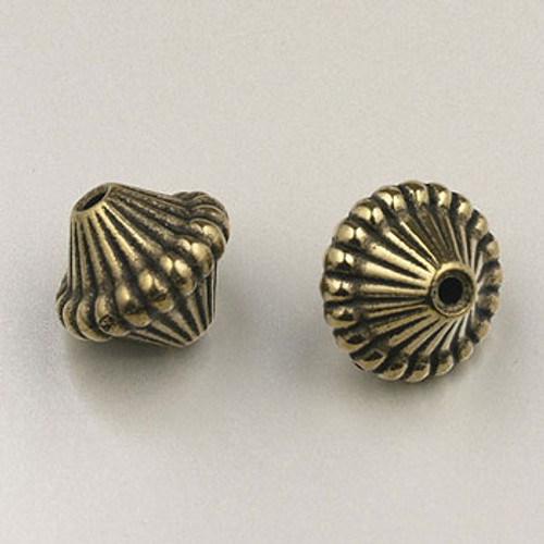 14mm Mushroom Antique Oxidized Gold Plated (pkg of 20)