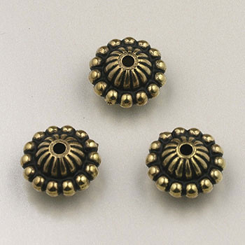 12mm Saturn Antique Oxidized Gold Plated (pkg of 25)