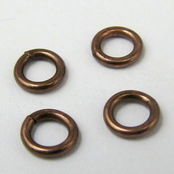 4mm Closed Jump Ring, Antique Copper Plated (pkg of 50)
