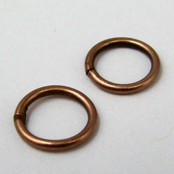 8mm Closed Jump Ring, Antique Copper Plated (pkg of 50)