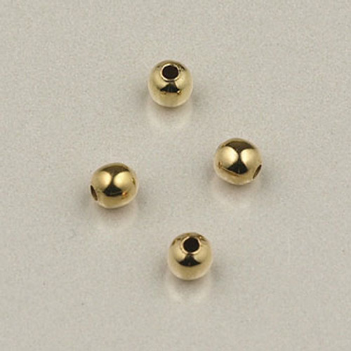 2mm Round Gold Plated (pkg of 1000)