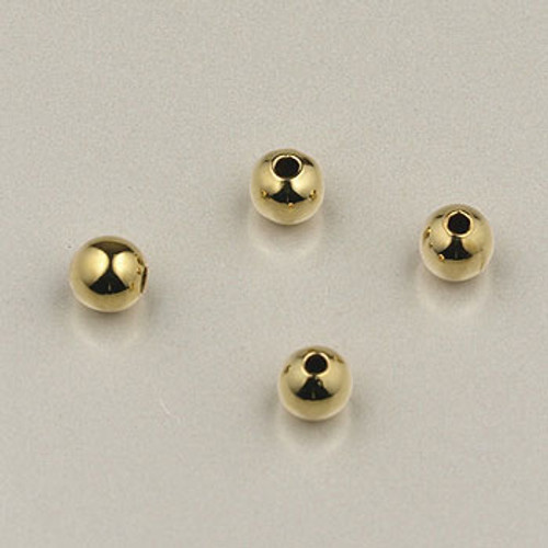 4mm Round Gold Plated (pkg of 500)