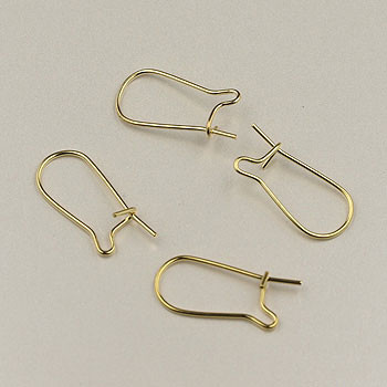 15x8mm Kidney Earwire Gold Plated (50 pairs)