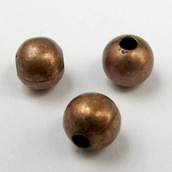 6mm Round Beads, Antique Copper Plated (pkg of 250)