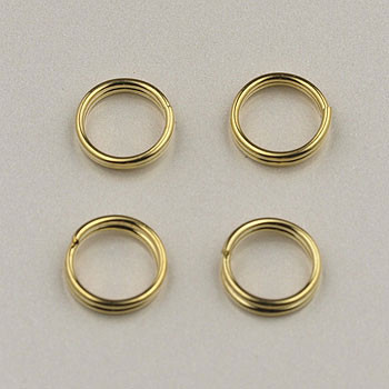 6mm Split Ring Gold Plated (pkg of 100)