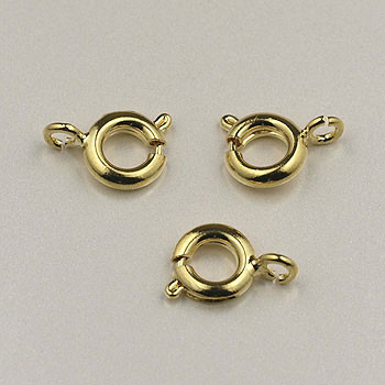 6mm Spring-Ring Clasp Gold Plated (pkg of 50)
