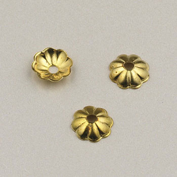 5mm Bead Cap Gold Plated (pkg of 50)