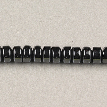 4mm Tire Rondelle Hematite (Approx. 15" str)