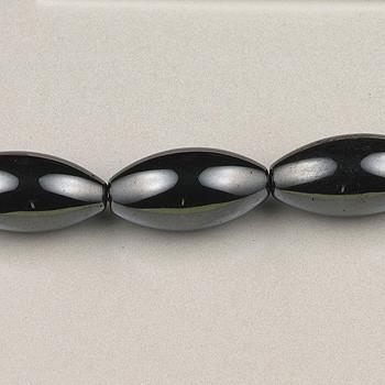 16x8mm Melon Oval Hematite (Approx. 15" str)