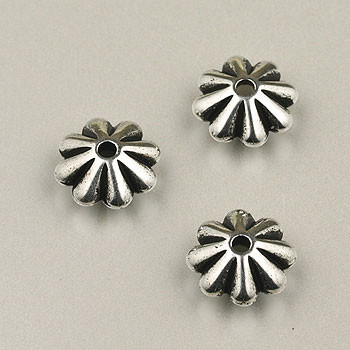 9mm Daisy Silver Plated (pkg of 75)