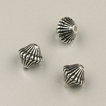 9mm Mushroom Silver Plated (pkg of 75)