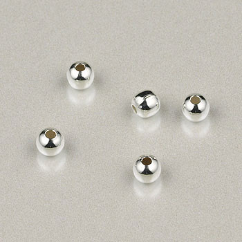 3mm Round Silver Plated (pkg of 1000)