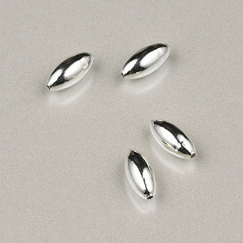 3x7mm Melon Silver Plated (pkg of 250)