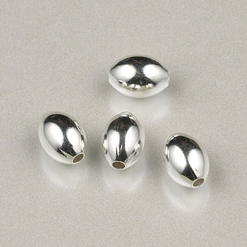 5x8mm Melon Silver Plated (pkg of 250)