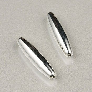 19x5mm (3/4") Melon Silver Plated (pkg of 75)