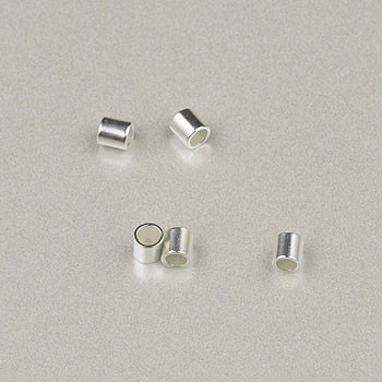 2mm Tube Crimp Silver Plated Beadalon #3 (ID: 1.5mm)