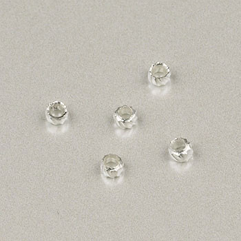 2mm Corrugated Crimps Silver Plated