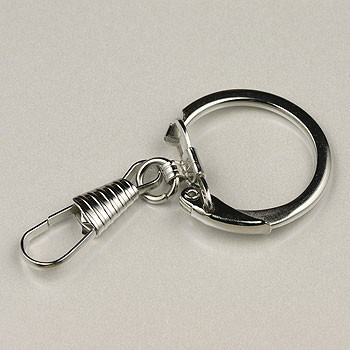 25mm (Loop) Lanyard Clip Style #2 (Nickel Color) Silver Plated (pkg of 10)
