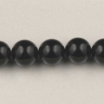 Black Onyx Round Gemstone (Approx. 15" str)