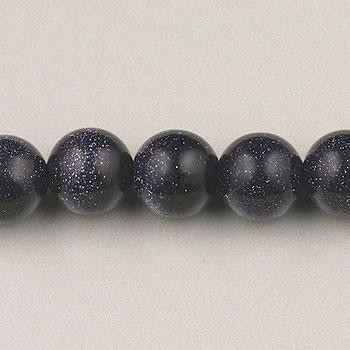Blue Goldstone Round Gemstone (Approx. 15" str)