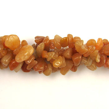 Red Aventurine Gemstone Chips (36 in. str)