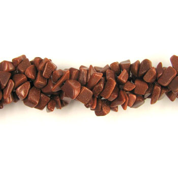 Brown Goldstone Gemstone Chips (36 in. str)