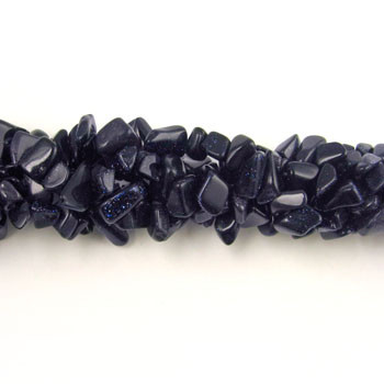 Blue Goldstone Gemstone Chips (36 in. str)