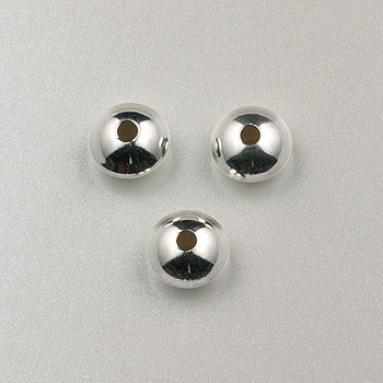6mm Dome Rondelle Sterling Silver (pkg of 25)