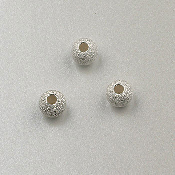 3mm Stardust Round Sterling Silver (pkg of 10)