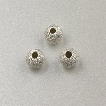 4mm Stardust Round Sterling Silver (pkg of 10)