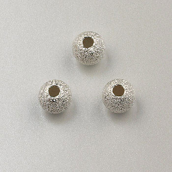 5mm Stardust Round Sterling Silver (pkg of 10)