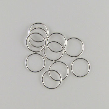 8mm 21ga Soldered Closed Jump Ring Sterling Silver (pkg of 20)